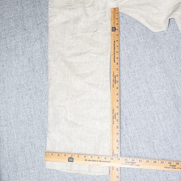 Reformation $178 Mason Linen Pants Pleated front Beige size 4 - Picture 7 of 13